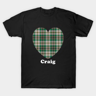 The CRAIG Family Tartan 'Love Heart' Design T-Shirt